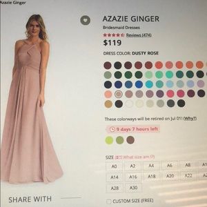 Azazie ginger dusty rose bridesmaid dress